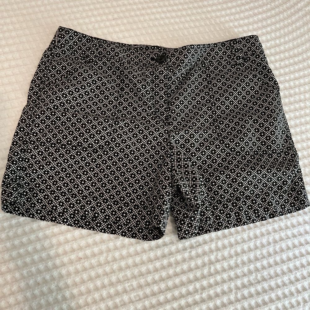 Ann Taylor Black and White Patterned Shorts